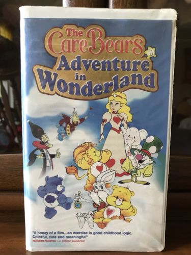 Vintage The Care Bears Adventures in Wonderland VHS Clam Case HTF