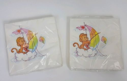 Vintage NIP 80s Care Bear Cousins American Greetings paper napkins 2 packs 16