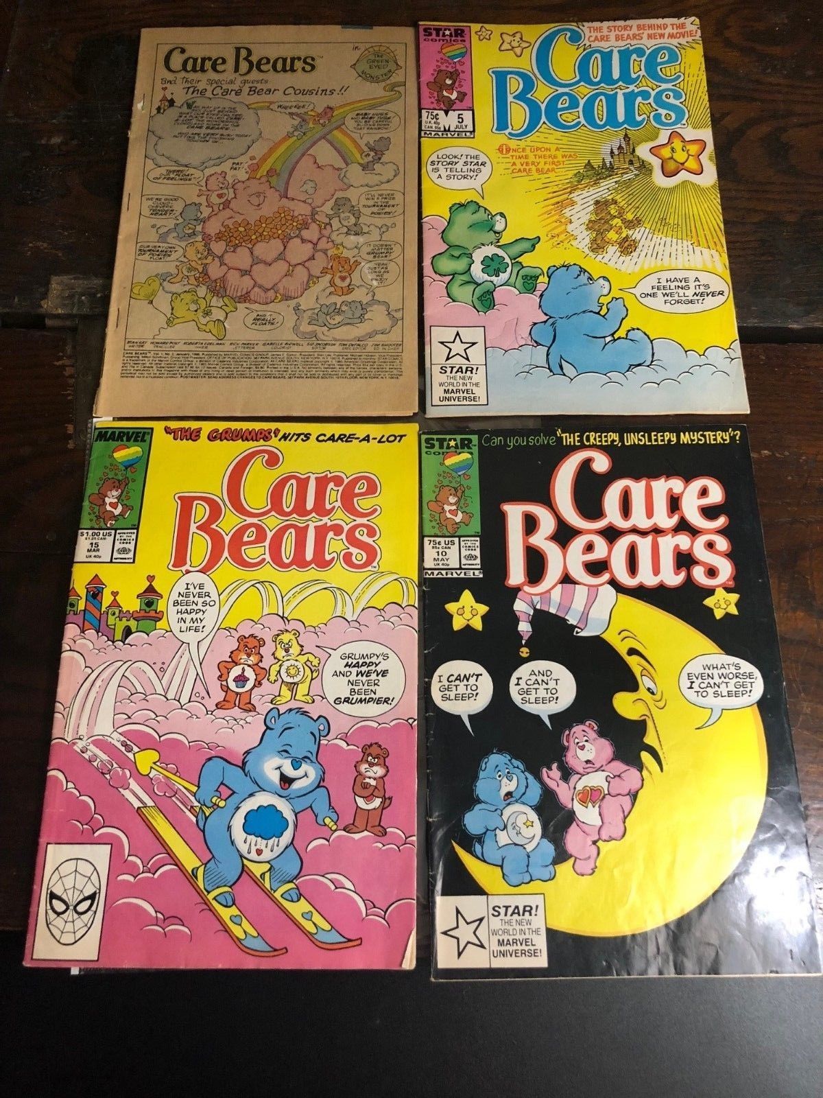 Care Bear Comics 5, 10, 15 Marvel Comics 1986, 1987, 1988