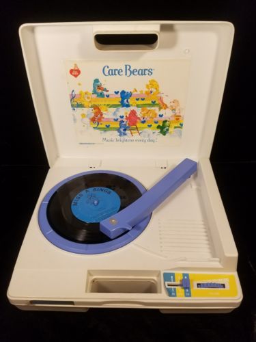 Vintage Playtime Care Bears Record Player Phonograph Tested