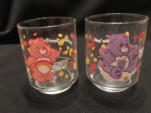 Care Bears Limited Edition  Drinking Glasses Set Of 4  Plus 5 Additional Glasses