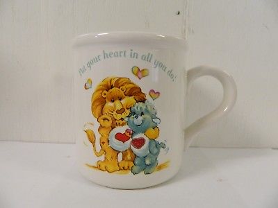 1985 Care Bear Cousins  Put Your Heart In All You Do  Mug American Greetings 