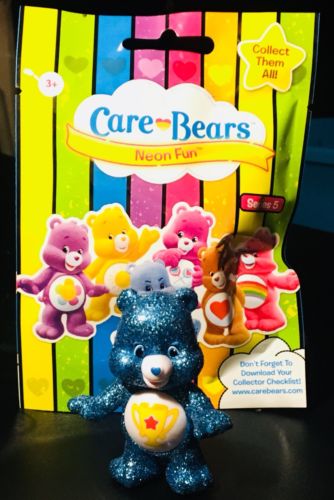 Care Bears Neon Fun Series 5 Blind bag - RARE Glitter Blue