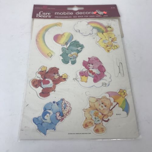 AMERICAN GREETINGS Vtg Care Bears Paper Mobile Decoration on String New Sealed 