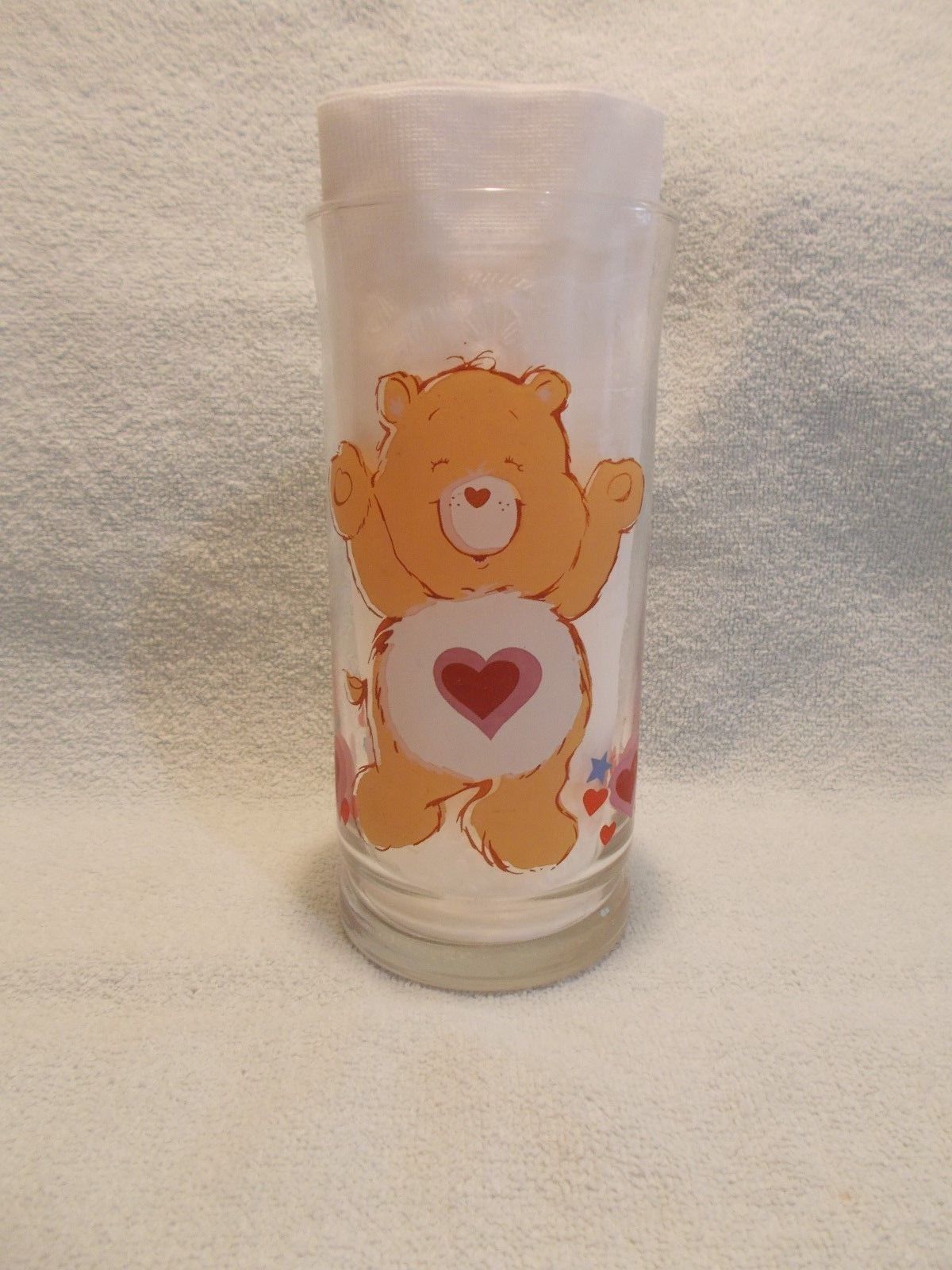 Vintage 1983 Care Bear Drinking Glass Tenderheart Bear Pizza Hut Series