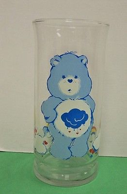 RARE 1983 GRUMPY  Bear Care Bears Pizza Hut Drinking GLASS - 