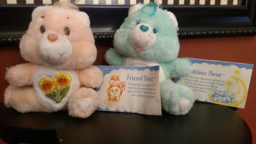 Kenner Carebears 1983 American Greetings Collection Bedtime & Friend Bear