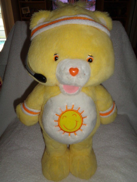Care Bear FUNSHINE EXERCISE Talking Sings moves Plush Standing Lets Get Physical