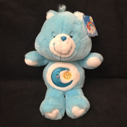2002 Care Bears Bedtime Bear 20th Anniversary Plush Stuffed Animal Blue 13in NWT