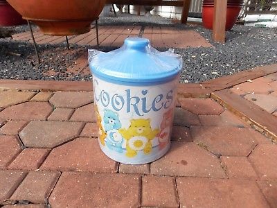 Care Bears RARE Vintage Cookie Jar & Lid NEVER USED