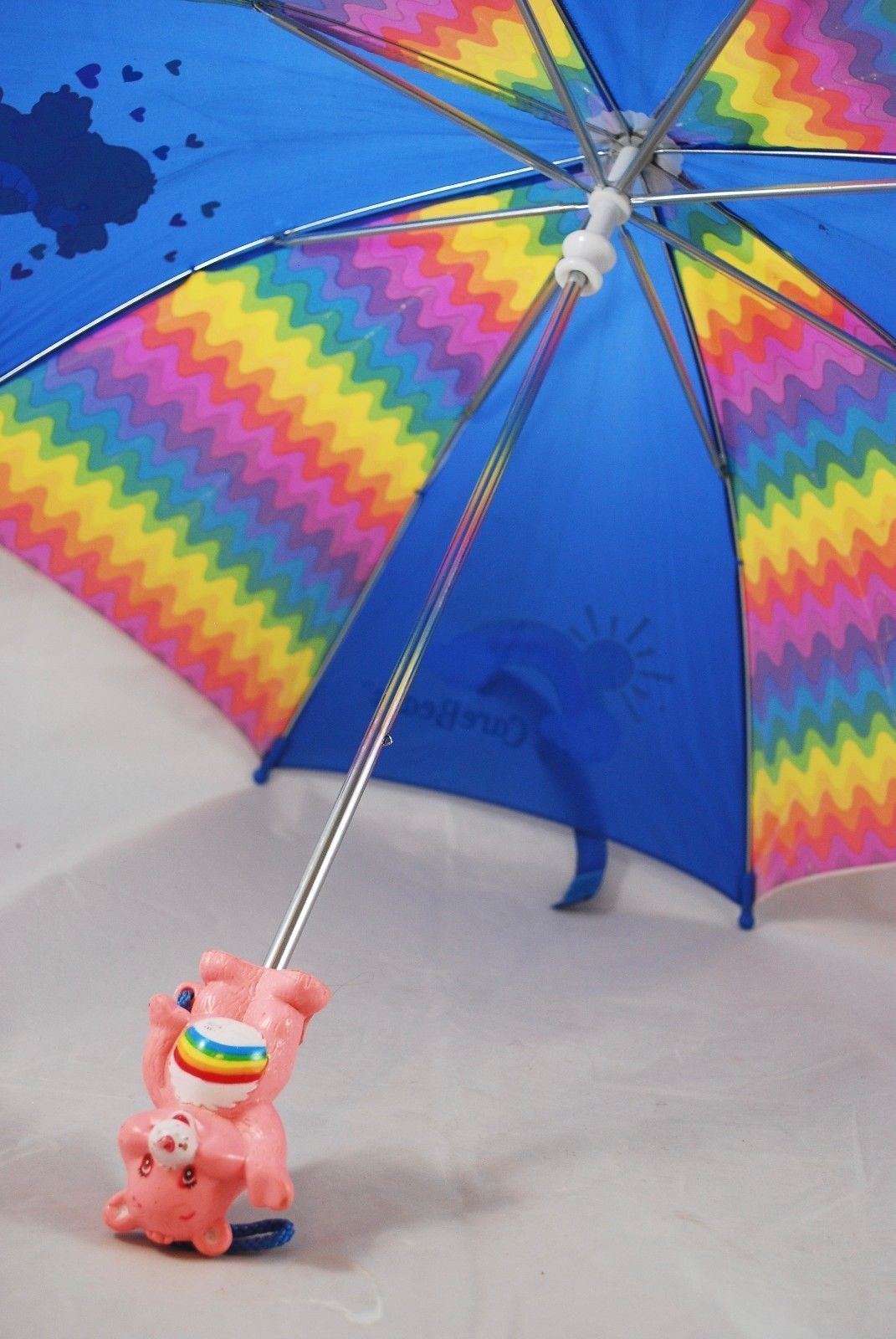 Original Care Bears Kids Umbrella Vintage 1980s - Rainbow Sunshine Grumpy Cheer
