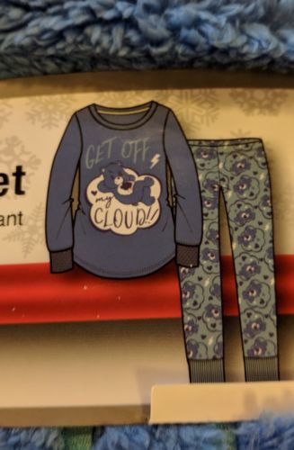 Women's NWT Fleece Pajama Set Size M Care Bears PJs Grumpy Bear Super Soft