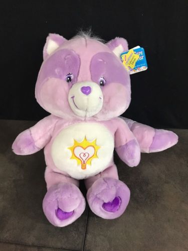 Care Bears Cousin Bright Heart Raccoon Purple Jumbo Plush 23" 2004