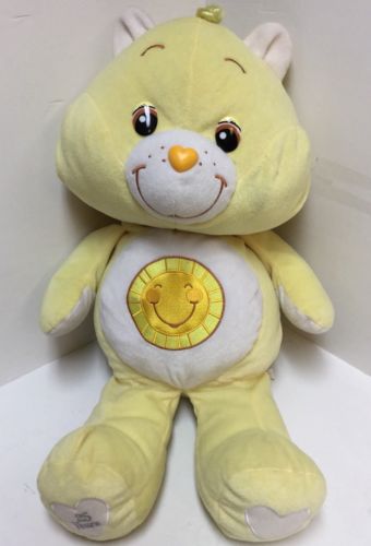 Jumbo 25” FUNSHINE CARE BEAR - 25th Anniversary - Yellow Stuffed Plush - 2007