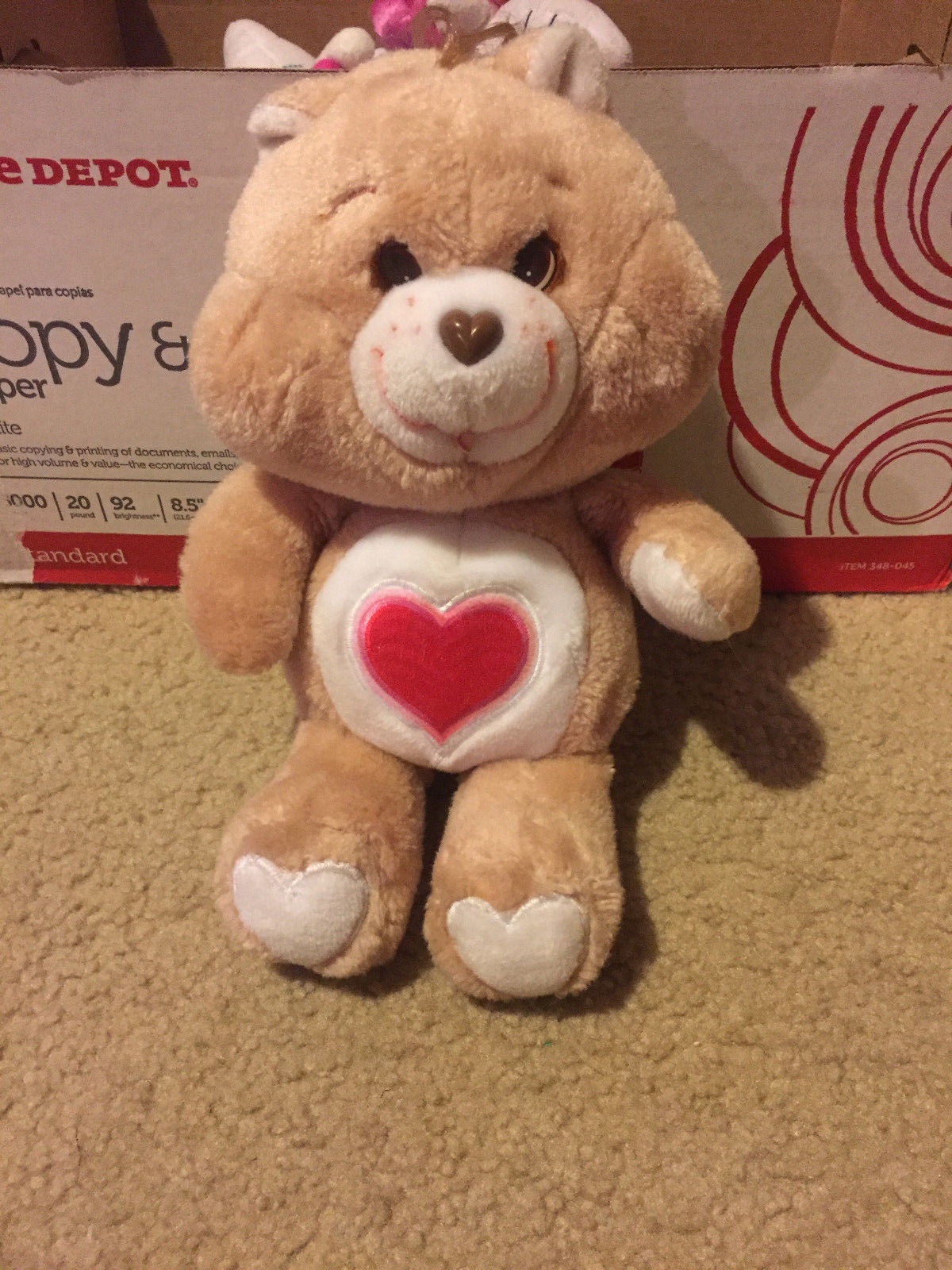 Vintage Care Bears Kenner Tenderheart Plush Stuffed Animal Toy 1983 13