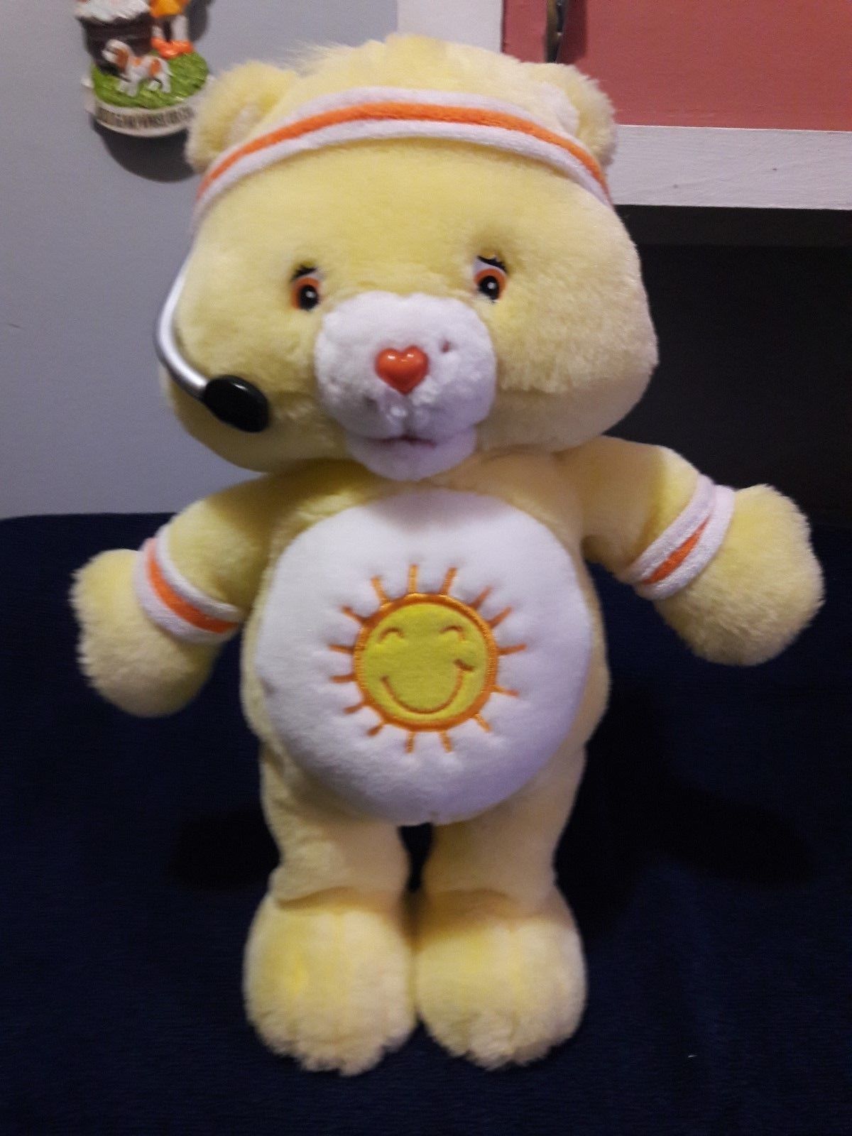 Care Bears Fit n Fun Exercise Talking Singing Sunshine Bear Plush Toy 2004 