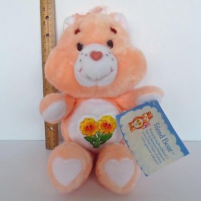 Kenner Care Bear, Friend Teddy Bear, Plush, Orange, #60220 TK, 13 inches, ~1983