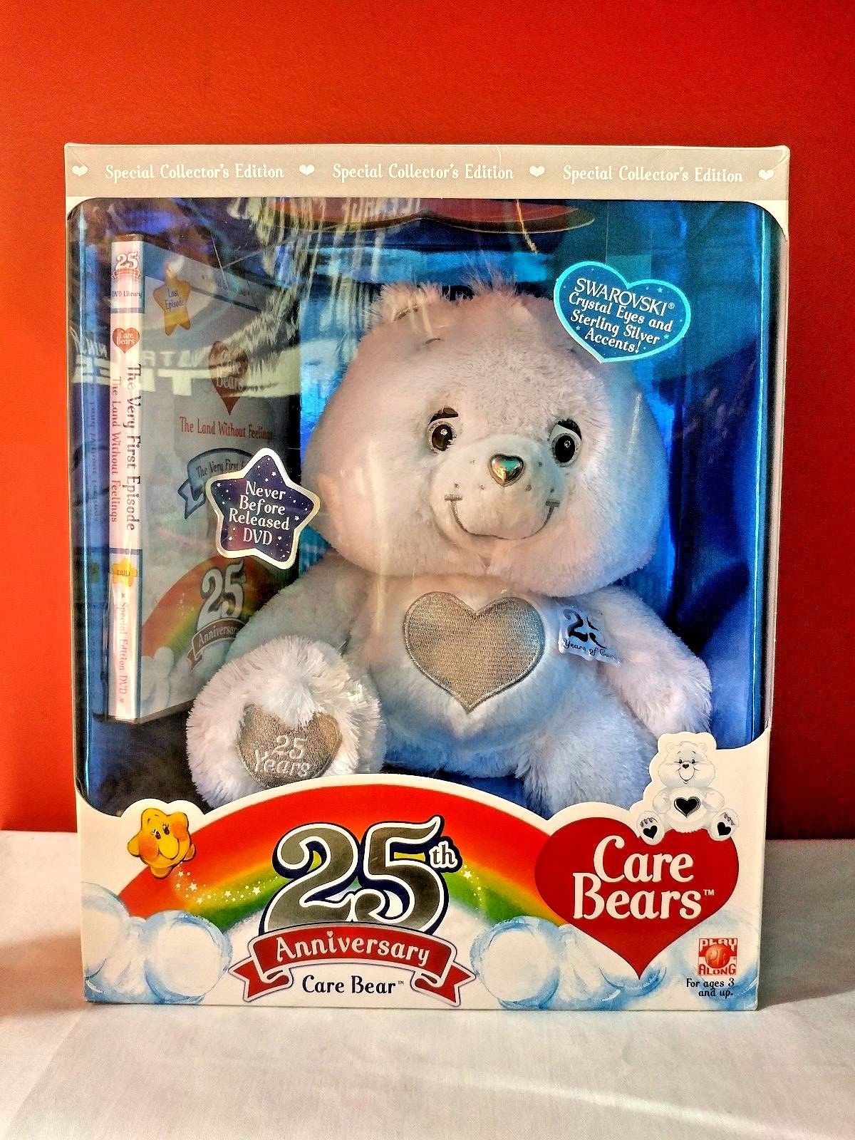 Play Along 25th Anniversary Swarovski Crystal Care Bears Tenderheart DVD Plush