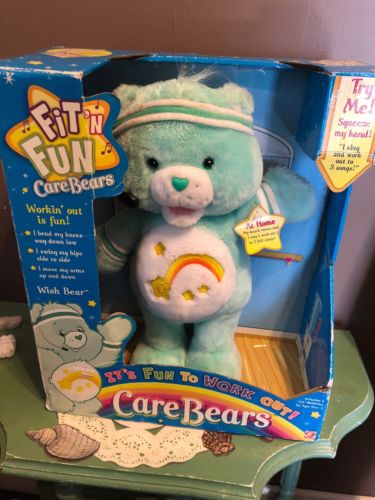 Care Bears 2004 Fit 'N' Fun Wish Bear Moves / Sings / Talks