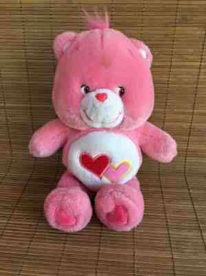 Care Bear Love A Lot Pink Hearts Plush Lovealot 13' Stuffed Love-A-Lot 2002