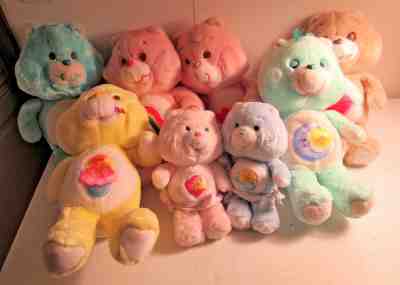 8 Vintage Kenner Care Bear 1983 - 84 Cheer Tenderheart Hugs Tugs Bedtime Wish +