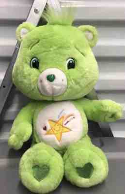 Green Care Bear Oopsy Bear Star On Tummy Plush 2007