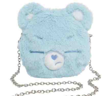 Care Bears Bag Purse Cross Body Plush Grumpy Bear Loungefly NEW
