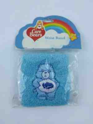 Vintage Care Bears Blue Grumpy Bear Wrist Sweat Band New in Package Free Ship
