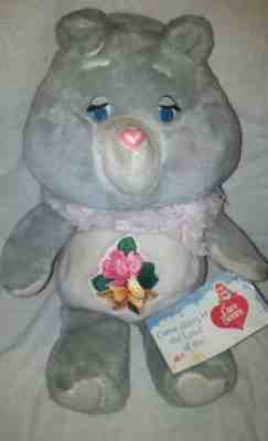 Vintage 1983 Kenner Care Bears Grams Bear Plush w/ Shawl & tag 15" Grandma Rose