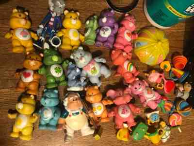 Vintage Care Bears and Cousins —- LOT of 17 figurines and 17 accessories
