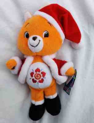 Care Bears AMIGO BEAR Christmas Spanish Soft Plush Stuffed Toy JAKKS Santa Hat