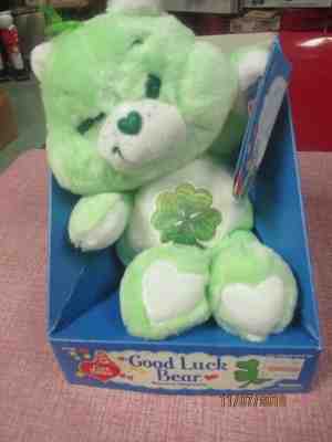  Vintage 1983 Care Bear Good Luck Bear Plush 13 inches NRFB w/ Tag