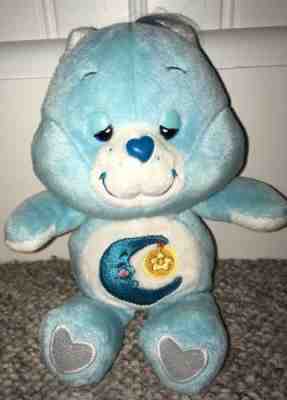 Plush 8” Care Bear “Bedtime” Bear Blue Teal Moon Star 2002