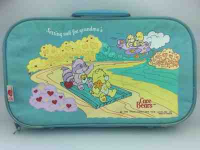 Care Bears Blue Luggage Suit Case Setting Sail for Grandma's - 1986 - (B)