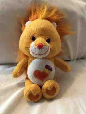 Braveheart Lion Care Bear, 9 Inches Tall, Red Heart On His Bottom, 2003