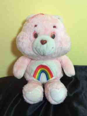 Vintage Stuffed Plush CareBear Rainbow Cheer Care Bear Kenner 1983 - Preowned