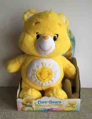Care Bears Funshine Bear Plush Bonus CD Belly Sun Just Play American Greetings