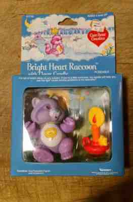 VINTAGE 1985 CARE BEAR POSEABLE FIGURE BRIGHT HEART RACCOON NEW IN PACKAGE