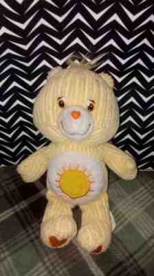 Care Bears Funshine Stuffed Animal Corduroy Bear Plush Yellow Sun 11