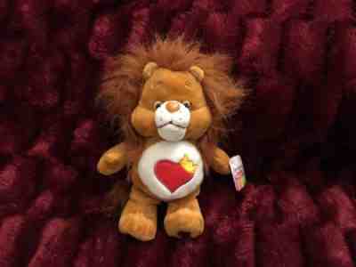 Care Bear Cousin Brave Heart Lion Plush Beanie 8” NWT Braveheart Small 2016 Baby