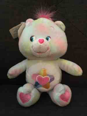 CARE BEARS True Heart Bear 2005 9" Collectors Edition tie dyed mint new plush