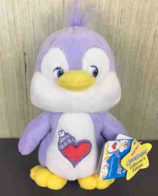 NWT Care Bear Cousin Cozy Heart Penguin Collectors Edition Plush Purple