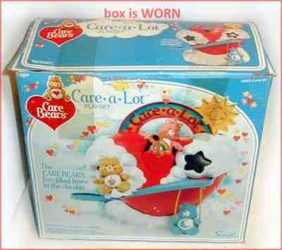 Care Bears CARE-A-LOT PLAYSET 1983 Box Stickers Bears complete except for Slide