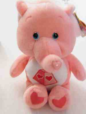 Lotsa Heart Elephant CareBears Pink Plush  Collectors Edition - Care Bears