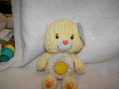 Care Bears Funshine Stuffed Animal Corduroy Bear Plush Yellow Sun 8
