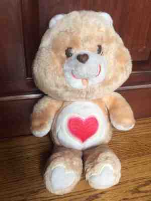 Care Bears Vintage Plush Tenderheart 13 Inch Bear by Kenner 1983 Authentic