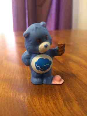 Care Bears Grumpy Bear Sad Ice Cream Cone PVC Figure 1983 Miniature Mini Vintage