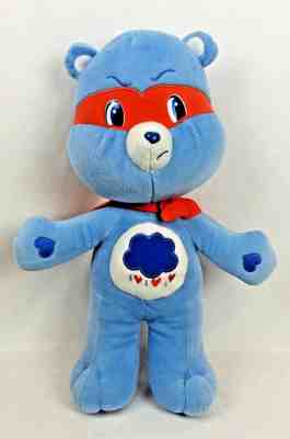 Care Bear Grumpy Bear Plush with Mask and Cape 19 inches 2009 Blue by Nanco