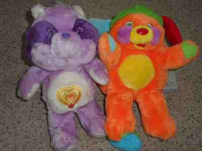 Vintage Care Bears Cousin Bright Heart Raccoon and Orange Puzzle Popple