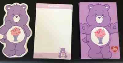New In Package Care Bears Share Bear 15 Pc Stationery Letter Set Japan Exclusive